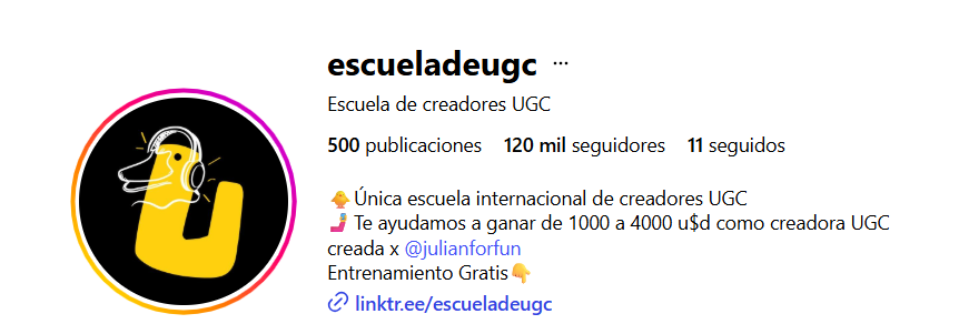 Por ejemplo... esta "Escuela de creadores UGC" que te dice que te va a ayudar a ganar "de 1000 a 4000 u$d".

¿Ustedes conocen, <a href="/mis2centavos/">Javier Smaldone</a>  <a href="/maxifirtman/">Maximiliano Firtman</a> ?
