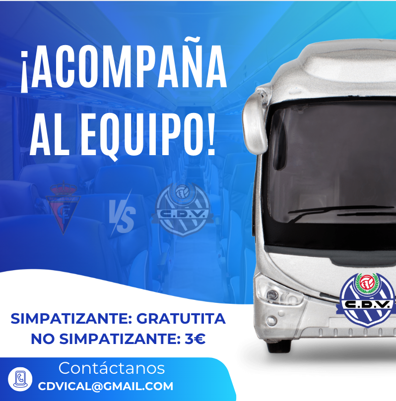 Acompaña al primer equipo en su visita a Aranjuez.

No te quedes sin tu plaza de bus.

Simpatizantes: Gratuita.
No simpatizante: 3€

Hasta agotar plazas.
