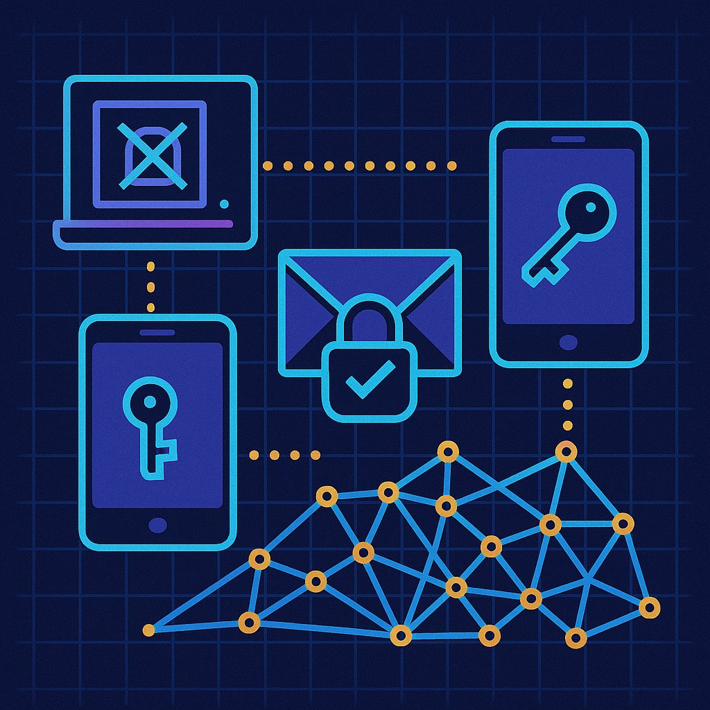 fidonext's tweet image. FidoNext treats metadata as a bug, not a feature. X3DH + Double Ratchet for content, sealed sender so relays don’t know who’s talking, no account DB to mine. Just keys, packets, and a mesh that forgets you after delivery. #FidoNext #Privacy #Encryption #P2P #FreeInternet