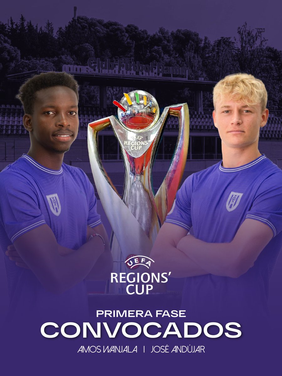 𝙐𝙀𝙁𝘼 𝙍𝙀𝙂𝙄𝙊𝙉’𝙎 𝘾𝙐𝙋 🏆

José Andújar y Amos Wanjala convocados por nuestra selección autonómica <a href="/FFCV_info/">FFCV</a> disputarán los siguientes partidos: 

28/11 C.Valenciana 🆚 Cataluña 
29/11 Comunidad de Madrid 🆚 C.Valenciana

¡Mucha suerte! 💜

#ACTorellano | #RegionsCup