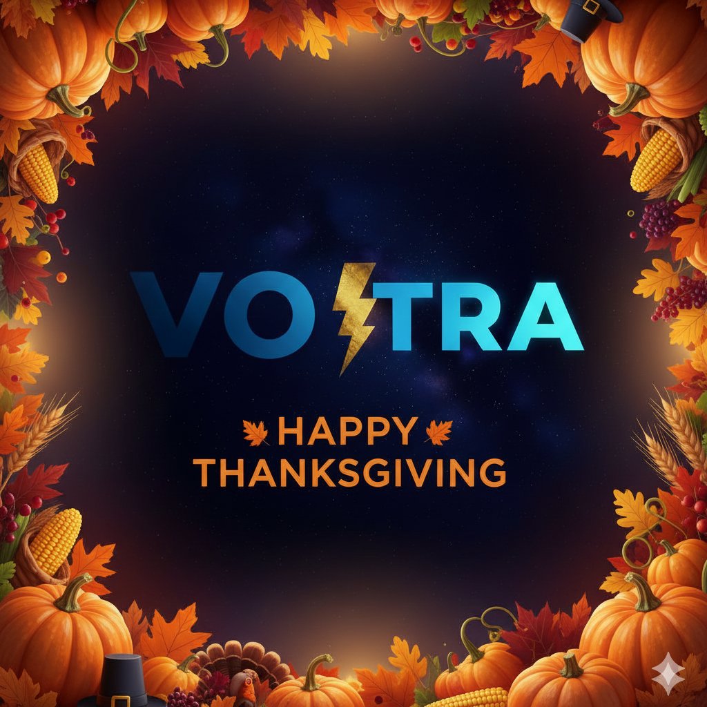 Voltrastudio's tweet image. Happy Thanksgiving from Voltra family!  We&apos;re grateful for all of you. Wishing everyone a day filled with joy, good food, and great company! 🍁 #HappyThanksgiving #SolanaEcosystem #launchpad