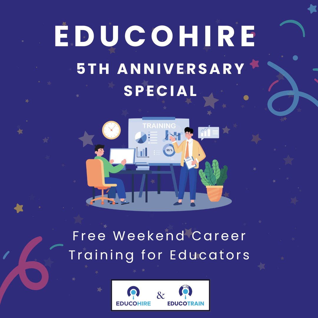 educohire_'s tweet image. EducoHire is celebrating 5 Years with FREE Weekend Training for Educators!
Freshers, Teachers &amp;amp; School Leaders – this is for you.
Dates: 6–7 &amp;amp; 13–14 December
Free | Live | E-Certificate

Register Now: forms.gle/gsNS6b41rk4CJ9…

#EducoHire #FreeTraining #TeachersOfIndia
