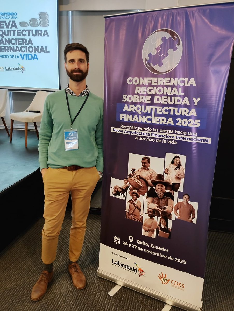 Francisco Cantamutto, investigador del <a href="/IIESS_CONICET/">IIESS UNS - CONICET</a>, esta semana en Quito, Ecuador, en un encuentro entre académicos, especialistas en deuda y representantes de organismos de América Latina y el Caribe para analizar la "arquitectura financiera 2025".

<a href="/cantamutto/">Fran Cantamutto</a>