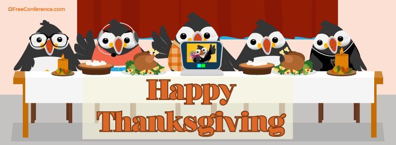 FreeConference's tweet image. Happy Thanksgiving from FreeConference.com! We’re grateful for the trust you place in us to keep your conversations connected. Wishing you a warm, joyful holiday filled with gratitude, good company, and meaningful moments.
#Thanksgiving