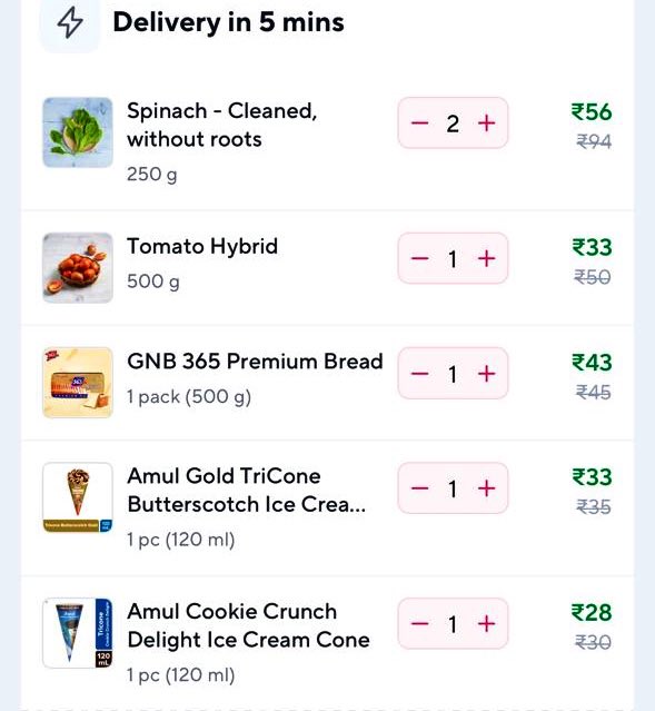 abhibkh's tweet photo. @ZeptoNow @zeptocares 
Price listed something but on checkout it gets increased!!
Why you are fooling people https://t.co/hPLRAfY456