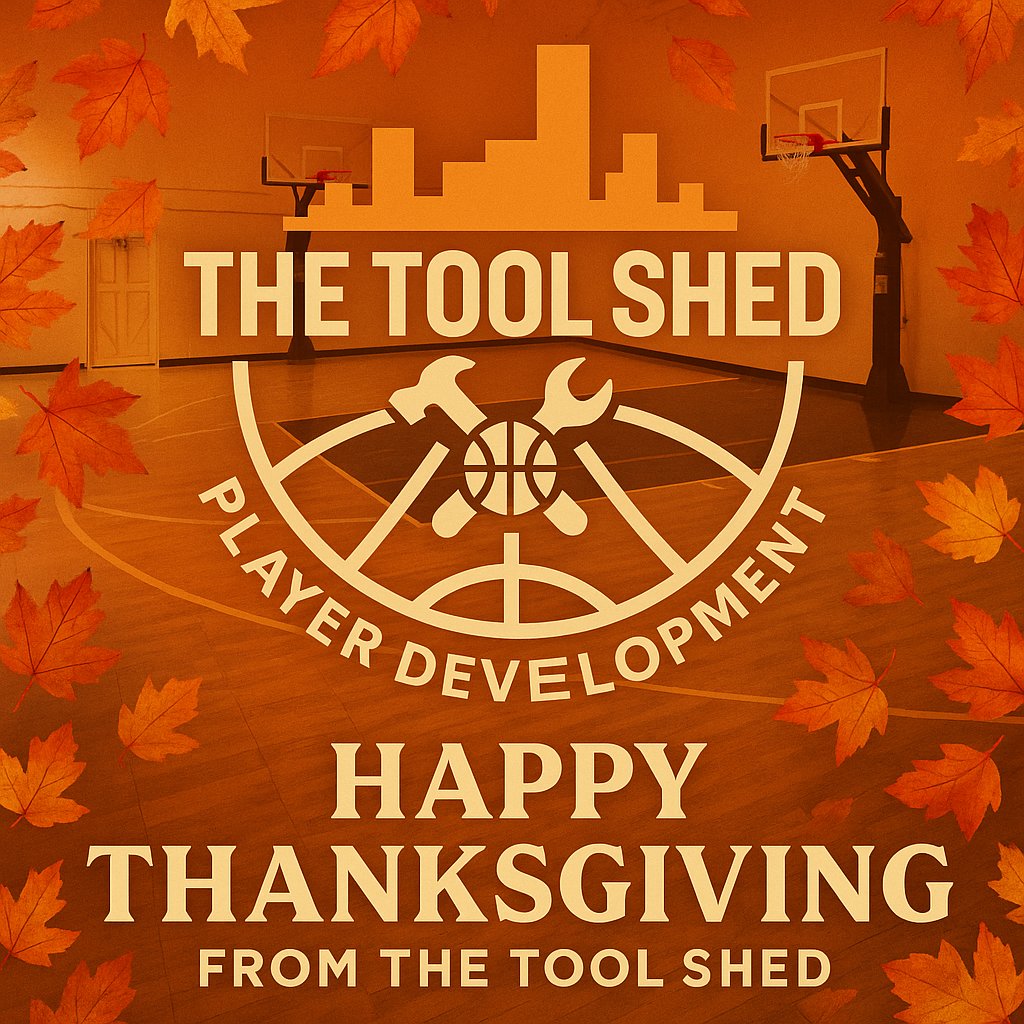 toolshed_denver's tweet image. Happy Thanksgiving from The Tool Shed!
Grateful for every athlete who walks through our doors. Enjoy the day — we’ll get back to the grind tomorrow. 🦃🏀
#TheToolShed #BuiltInTheShed #PlayerDevelopment