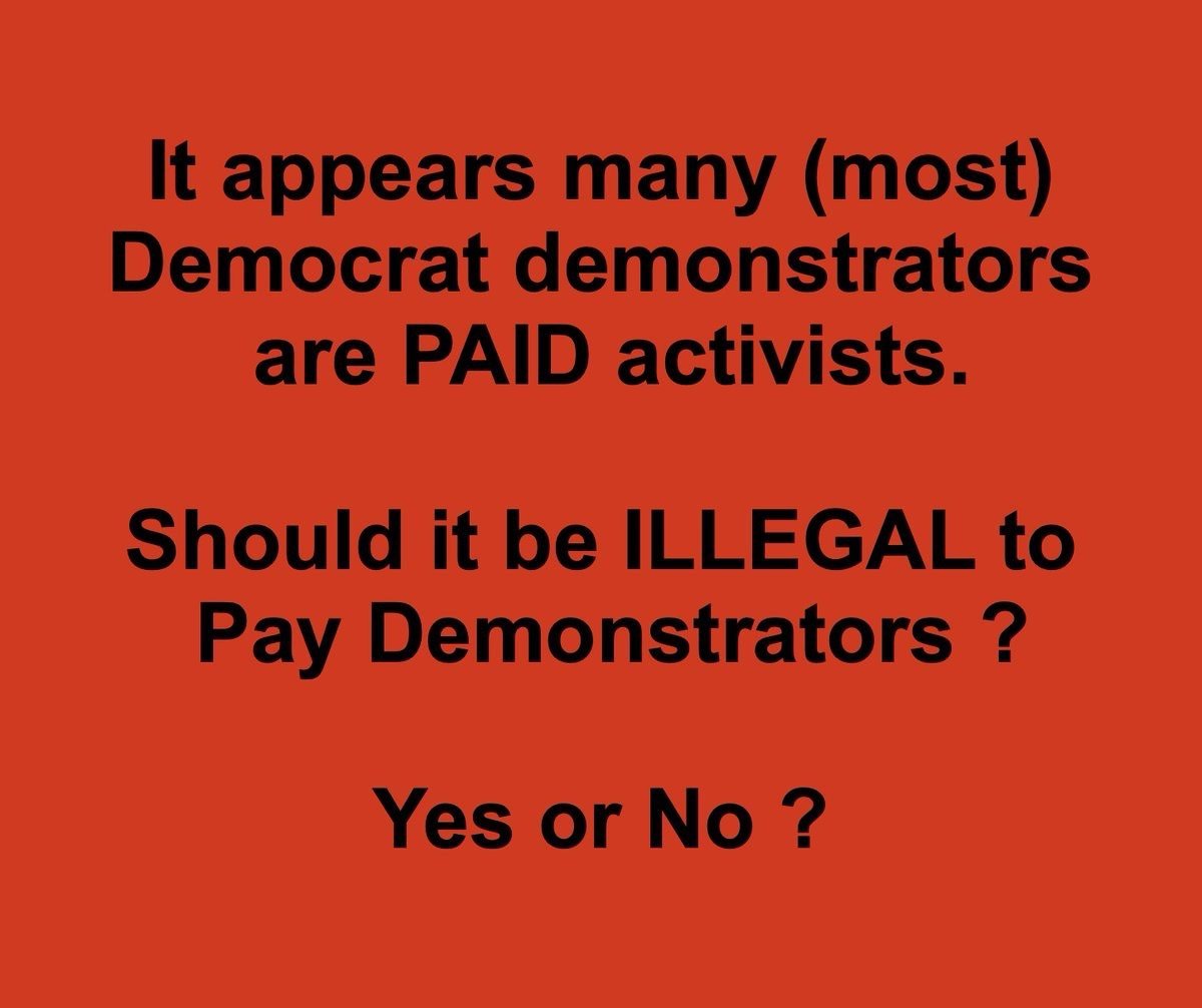 AntiLeftMemes's tweet image. Should it be illegal to pay protestors?? 🚨