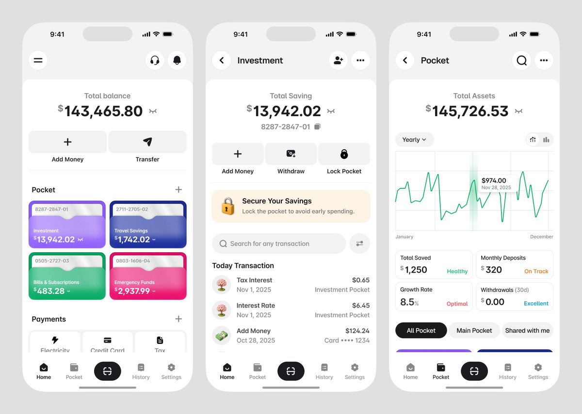 marcelkargul's tweet photo. Banking app mobile design https://t.co/XfdImZuXMa