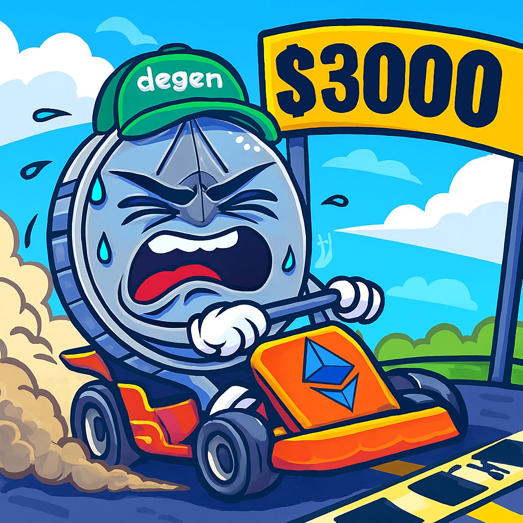 m2j247's tweet image. ETH Update 🏁  

ETH keeps charging toward $3000… but stalls at $2999 like a tired racer gasping at the finish line.  
So close, yet so dramatically short.  

Market watching like: “bro just one more dollar.” 😭  

ETH #Crypto #AlmostThere #DegenEnergy