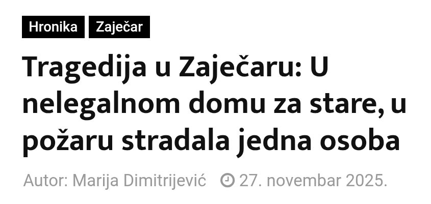 Još jedna žrtva nakardnog sistema.

Koliko još ljudi treba da strada da bi nezainteresovani postali zainteresovani a neutralni prestali da budu neutralni?