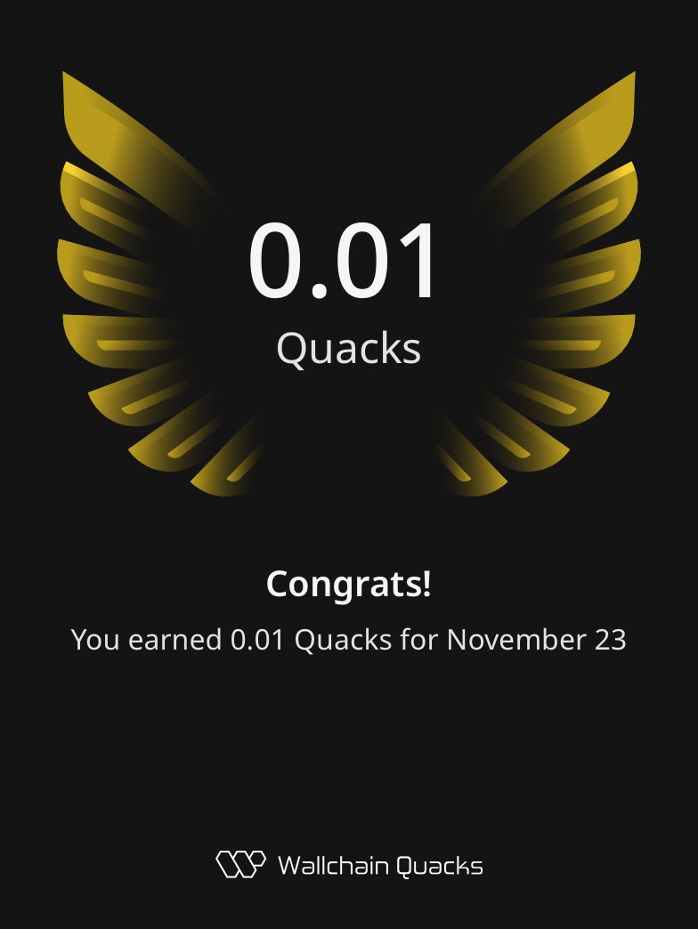 ChittiDinesh's tweet image. Small or big - W is a W 

Quack 🦆 quack @wallchain