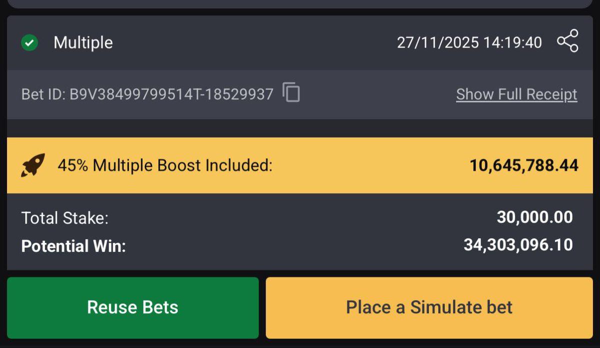 Emmanuel_Tips's tweet image. 3QPB6ZP
3QPC7YR
3QPBN6J 
3QPCD2Q

FIRST HALF OVERS
#Bet9jaCode
STAKE RESPONSIBLY🔞🔞🔞🔞