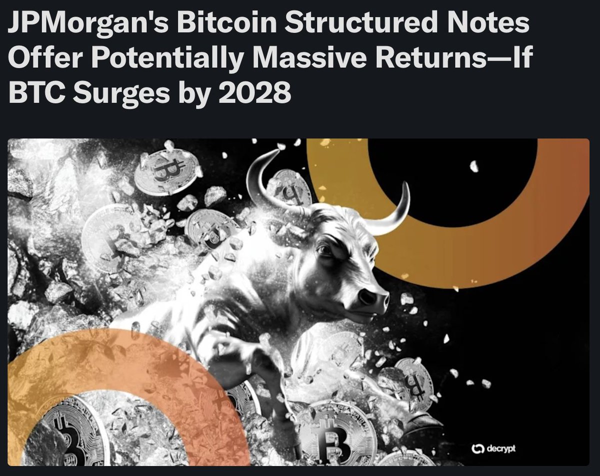 Saylor opened the door to the $300 trillion bond market and $145 trillion  fixed income market. Now JP Morgan is launching Bitcoin-backed bonds to  compete. The same institutions attacking $MSTR are copying