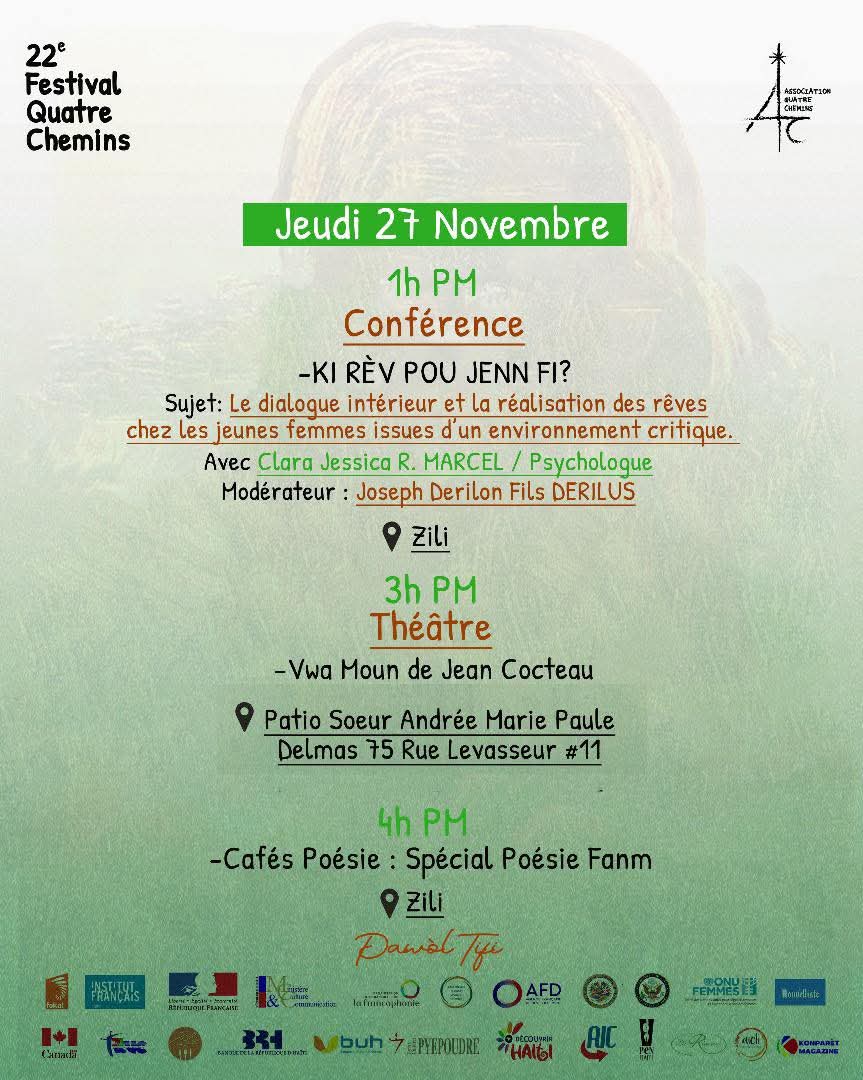 Voici la programmation complète de notre journée du 27 novembre. Soyez des nôtres !