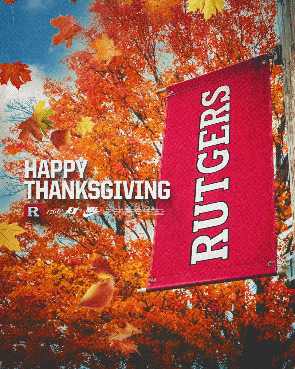 RUAthletics's tweet image. 🦃🍂 Happy Thanksgiving, Rutgers Nation!