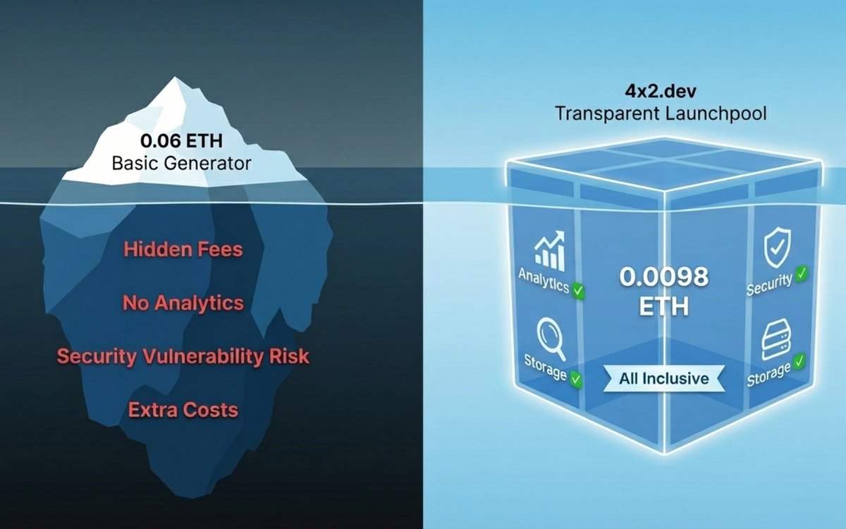4x2dev's tweet image. Don’t let hidden costs sink your project 🧊

With basic generators, you see the tip of the iceberg. Under the surface? Hidden fees, security risks, and zero analytics.

Switch to 4x2dev:  One Price:✅ 

All Inclusive: Analytics, Security, Storage ✅

What you see is EXACTLY what…
