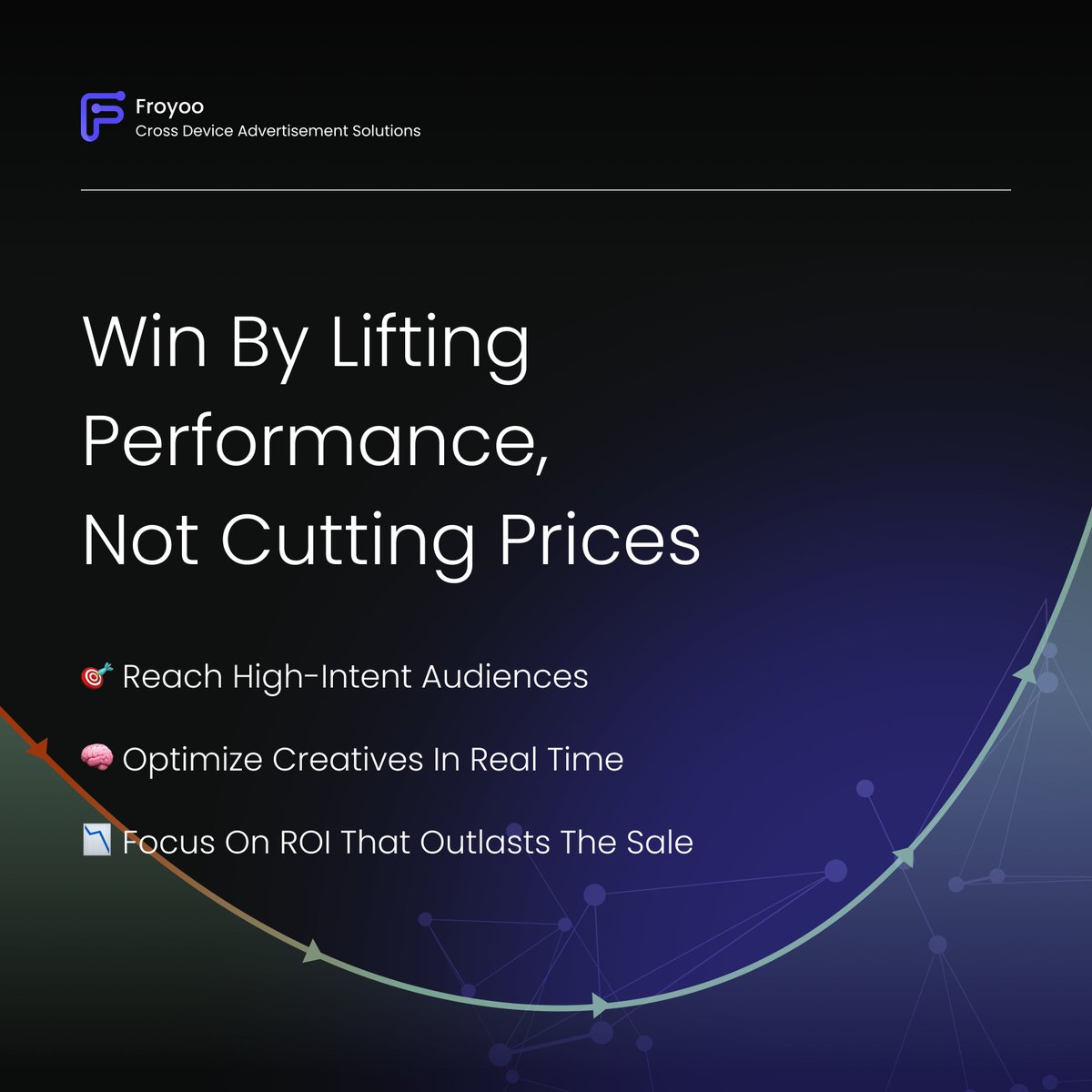FroyooAdTech's tweet image. Every year, brands jump into the Black Friday race to the bottom. 🏁

Endless discounts only cut deeper into profit.

The smartest teams escape the price war by focusing on performance, not lowering value.

This season is not about going cheaper. It is about playing smarter. 🎯👇