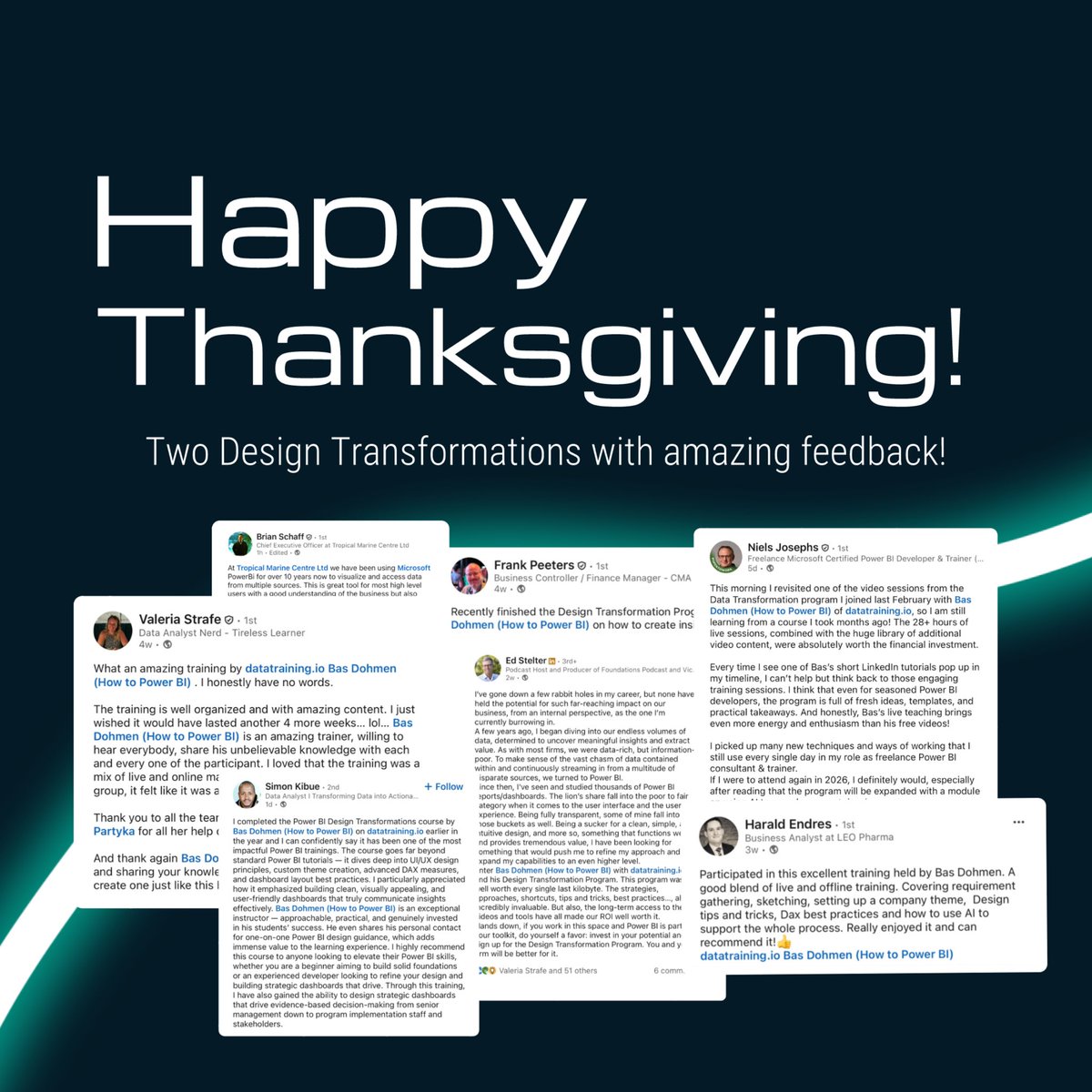 HowToPowerBI's tweet image. Happy Thanksgiving!

Thanks for all the awesome moments 🚀

#powerbi #data #analytics #report #design