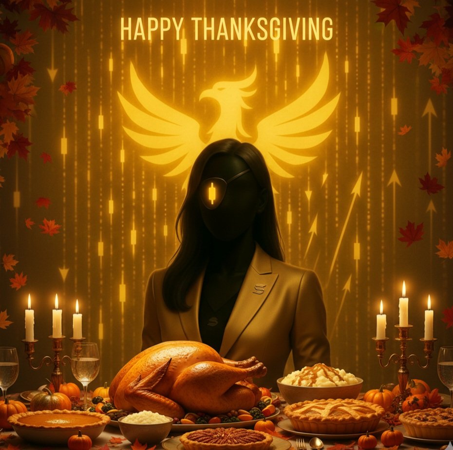 Hey, Kings and Queens 👑❤️ 

Quick update today’s Space is getting a little Thanksgiving reschedule treatment. I’m pushing it to tomorrow because my IRL family said, ‘Come eat this food and stop talking crypto for one day.’ 😂
Gotta go secure that plate, you feel me?

Love y’all,