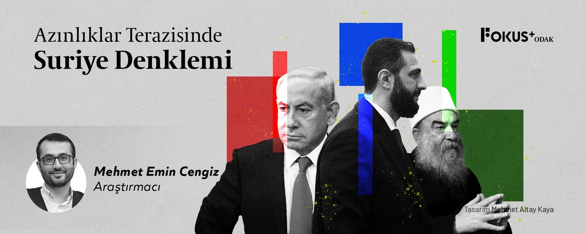 ➕ ODAK | Azınlıklar Terazisinde Suriye Denklemi

▪️ Suriye dış meşruiyet kazanırken içeride gerilim artıyor

▪️ Humus ve sahilde mezhep çatışması riski yükseldi

▪️ Süveyda’da İsrail destekli Dürzi ayrılıkçılığı güçleniyor

▪️ SDG ile Şam arasında entegrasyon tıkandı

▪️ İç