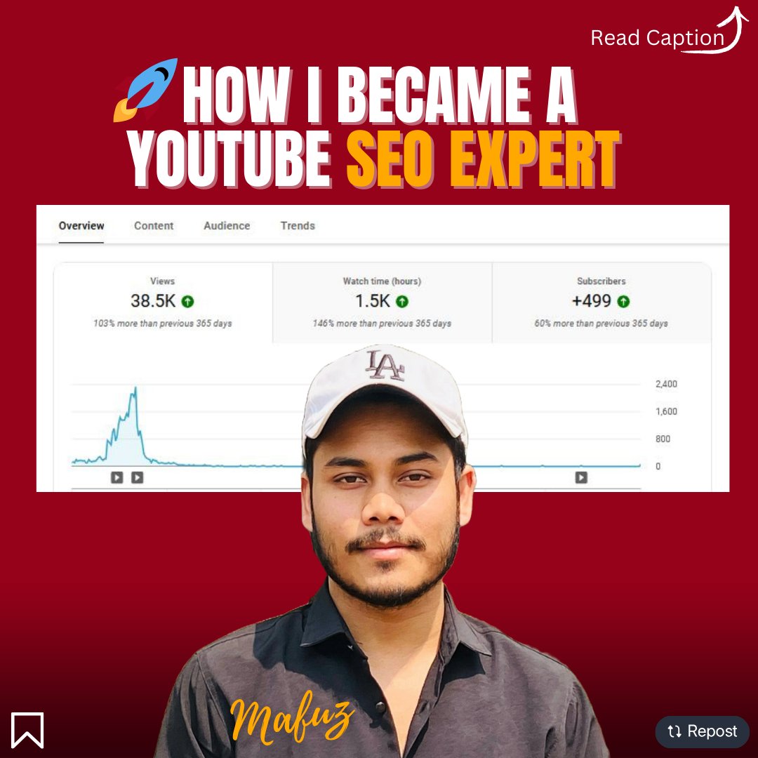 ▶ Ever wondered how I became a YouTube SEO Expert? Let me tell you…

⨠ I started with ZERO knowledge about YouTube SEO… I had no idea how tags, titles, or thumbnails worked.

⨠ But I spent lots of months learning, testing, 

Read more: instagram.com/p/DO-8-iOEwZ3/…
#GobbleGobble