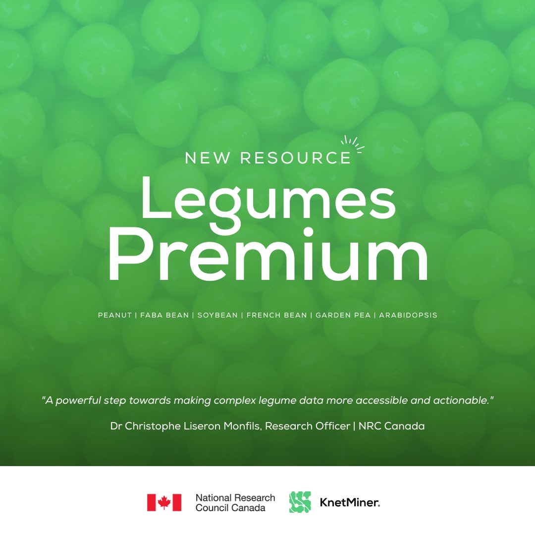 KnetMiner's tweet image. Do you know how new KnetMiner Resources come to be? Usually, we’ll collaborate with industry experts to design and build them. Recently, we collaborated with @NRC_CNRC for the launch of the all-new Legumes Premium, a new world-class data resource for legume research! 🇨🇦