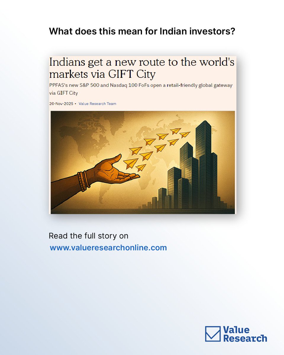 Indian investors now have a new route to global markets: and it begins right here in India.

What’s happening at GIFT City, and how could it change the way you invest internationally?

Full analysis: vro.in/s226923