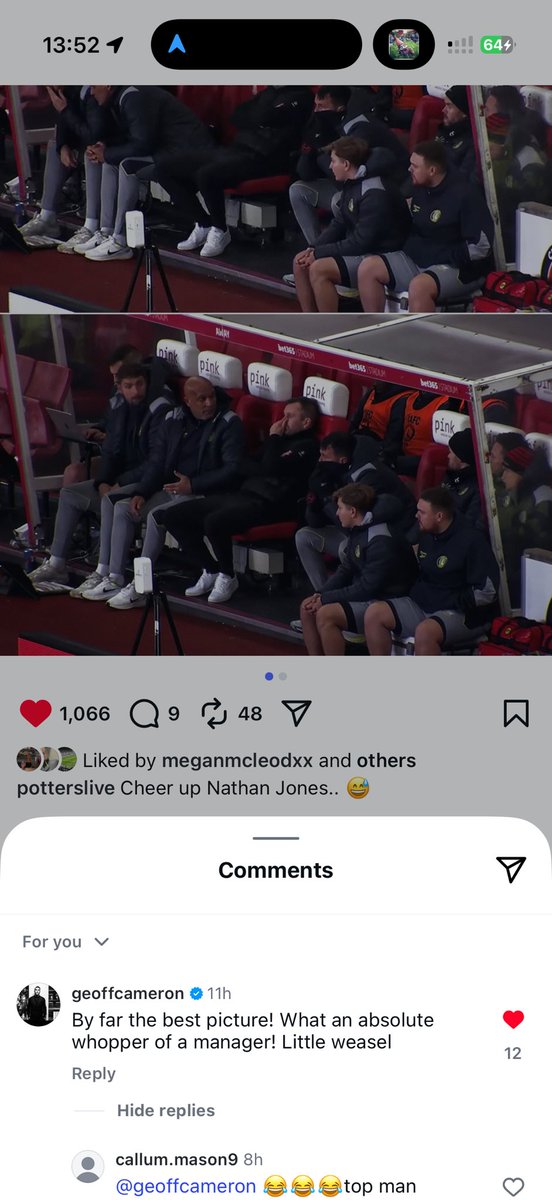 Didn’t expect to see this opening instagram. Man like Geoff Cameron 😂