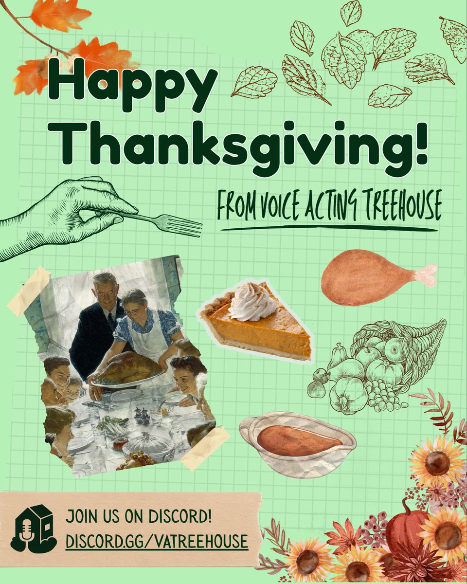 From our (tree)home to yours, Happy Thanksgiving! What are you doing to celebrate? 🦃🧡

#voiceacting #voiceactor #voiceover #interview #vo #va #vatreehouse