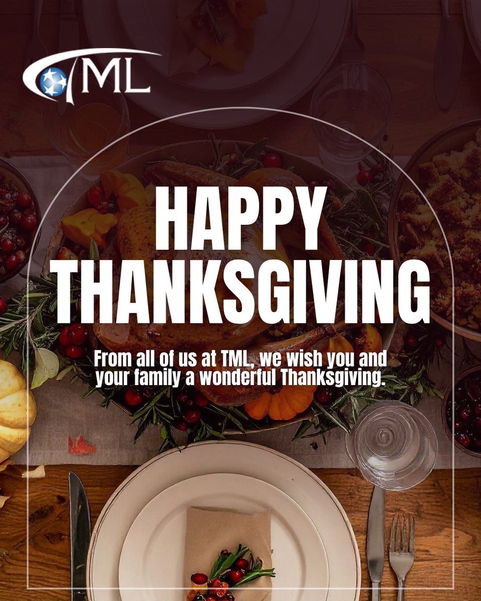 Gratitude Across Tennessee 🦃

This Thanksgiving, TML extends heartfelt appreciation to the municipal leaders, city staff, and community partners who strengthen Tennessee’s towns and cities every day.