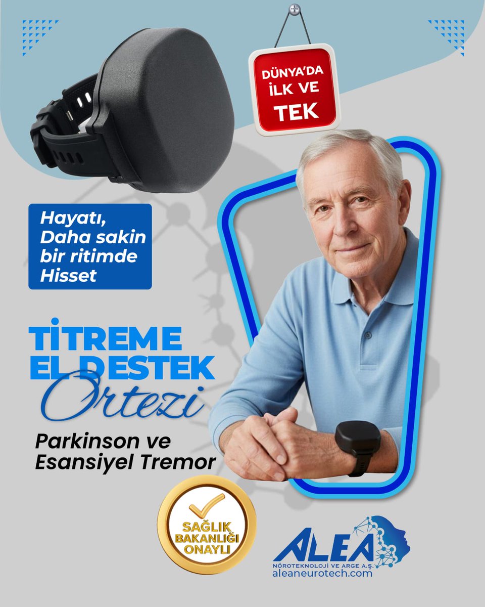 Titreme yaşayan bireyler için geliştirilen Titreme El Destek Ortezi, Parkinson ve Esansiyel Tremor kaynaklı el titremesi yaşayan hastalara hayat kolaylığı sağlamaya yardımcı olmak üzere tasarlanmıştır.

🌍 Dünyada ilk ve tek
✔️ Sağlık Bakanlığı onaylı