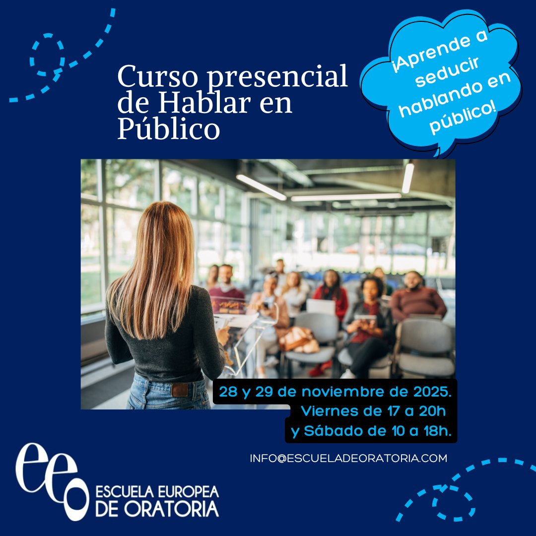 ¡Aprende a seducir a tu audiencia! Curso presencial en Madrid. info@escueladeoratoria.com