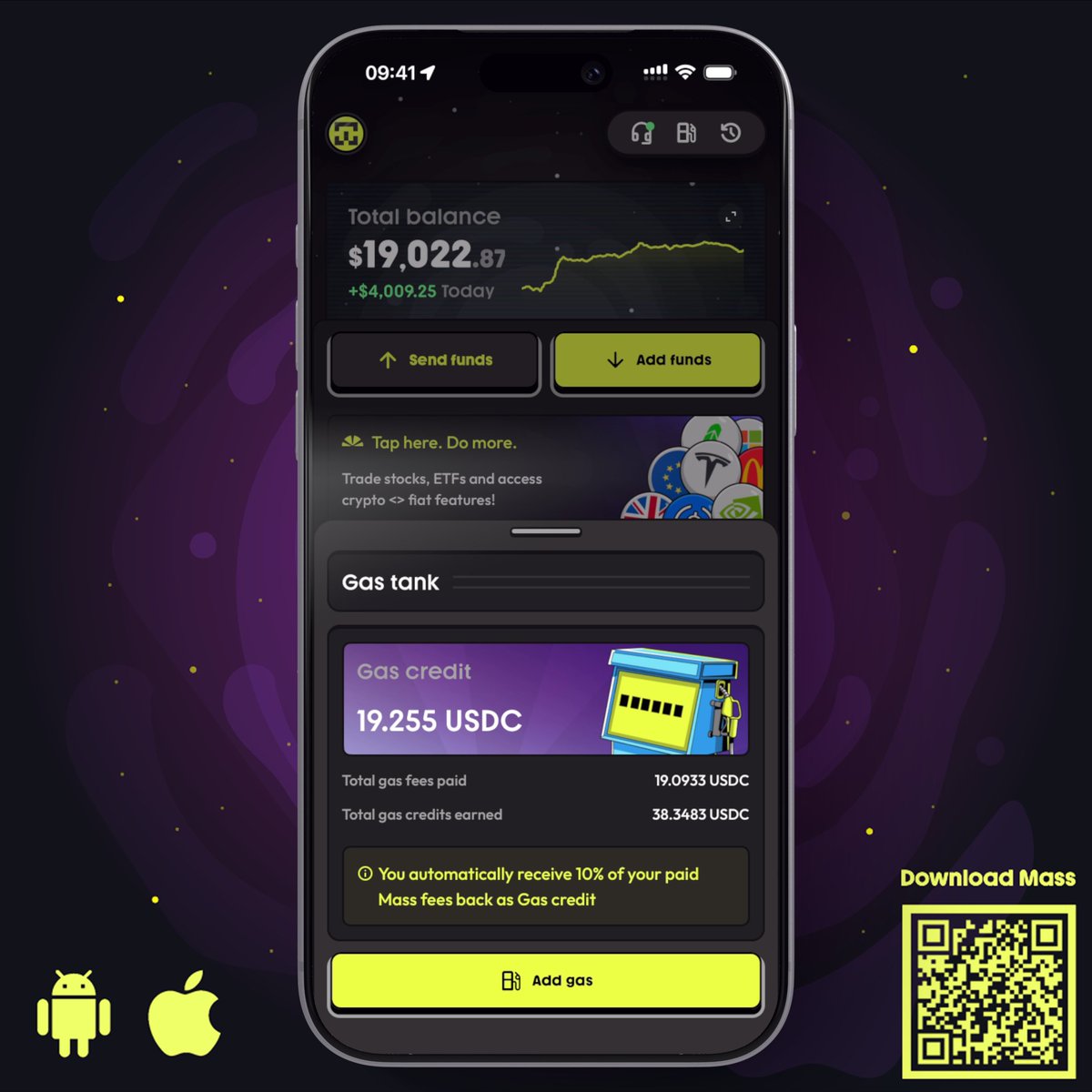 massdotmoney's tweet image. Our gas tank just got a huge upgrade: now you earn when you trade ⭐ ⛽️

You get back 10% of fees you pay in gas credits.

Example: You open a 10x long on $HYPE, pay a $100 fee, and instantly receive $10 in gas credits you can use for a swap on Ethereum.

Of course, the gas tank…