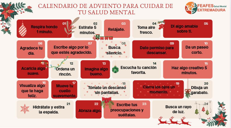 Desde el “𝑫𝒊𝒂𝒓𝒊𝒐 𝒅𝒆𝒍 𝑷𝒓𝒐𝒈𝒓𝒂𝒎𝒂 𝒅𝒆 𝑨𝒑𝒐𝒚𝒐 𝑭𝒂𝒎𝒊𝒍𝒊𝒂𝒓 𝒆𝒏 𝑺𝒂𝒍𝒖𝒅 𝑴𝒆𝒏𝒕𝒂𝒍”

Hemos creado un ✨𝗖𝗮𝗹𝗲𝗻𝗱𝗮𝗿𝗶𝗼 𝗱𝗲 𝗔𝗱𝘃𝗶𝗲𝗻𝘁𝗼 𝗽𝗮𝗿𝗮 𝗖𝘂𝗶𝗱𝗮𝗿 𝗡𝘂𝗲𝘀𝘁𝗿𝗮 𝗦𝗮𝗹𝘂𝗱 𝗠𝗲𝗻𝘁𝗮𝗹 ✨