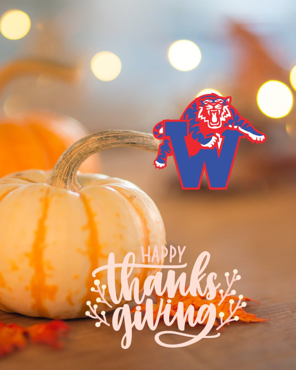 From Wharton ISD Athletics, Happy Thanksgiving to all!
#TigerPrideRising #RestoreTheRoar #Thankful