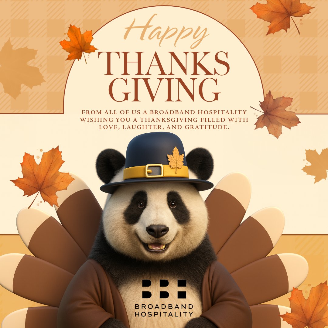 bbhnow's tweet photo. Happy Thanksgiving everyone! #broadbandhospitality #hospitalityidustry https://t.co/nSIx3n36JQ