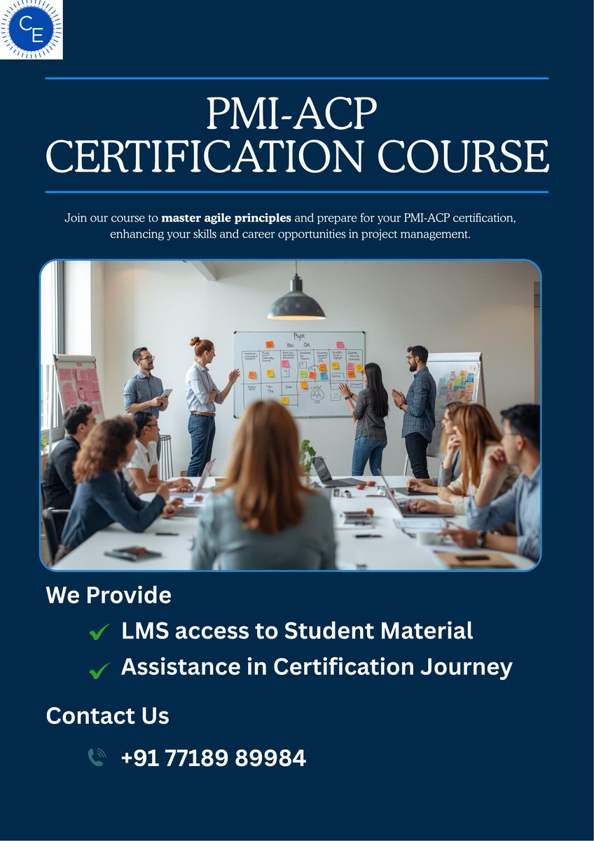 certifyera's tweet image. Ready to elevate your agile expertise?
Our PMI-ACP Certification Course provides LMS material + full assistance throughout your certification path.

#PMIACP #AgileMindset #ContinuousLearning #CareerOpportunities #ProfessionalTraining
