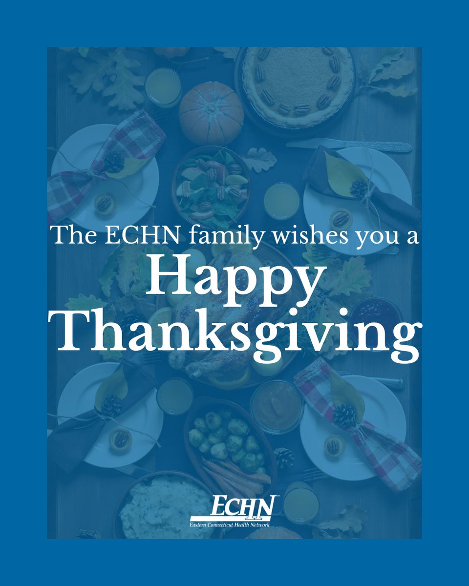 🦃 Happy Thanksgiving from ECHN! 🍂

Wishing everyone a safe, joyful, and heartwarming Thanksgiving! 💛

#ECHNHealthcare #EasternCTHealth #ECHNCommunityCare #PMH