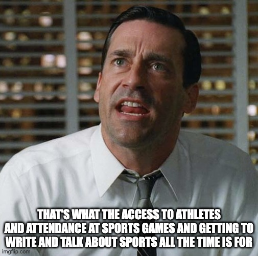 statsowar's tweet image. With all respect to my sports journalist friends, had to hit you with one of these