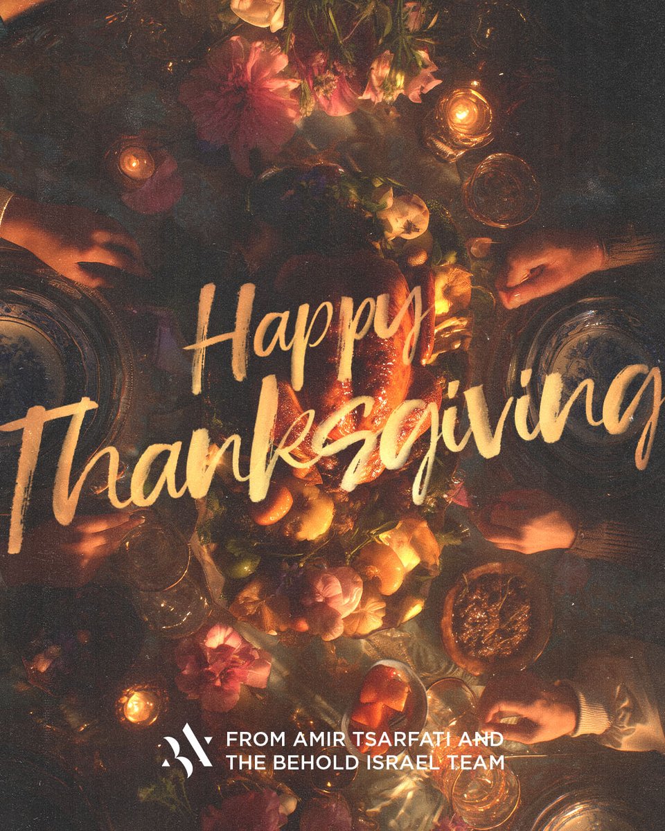 beholdisrael's tweet image. Happy Thanksgiving! 

Psalm 100:4
Enter into His gates with thanksgiving,
And into His courts with praise.
Be thankful to Him, and bless His name.