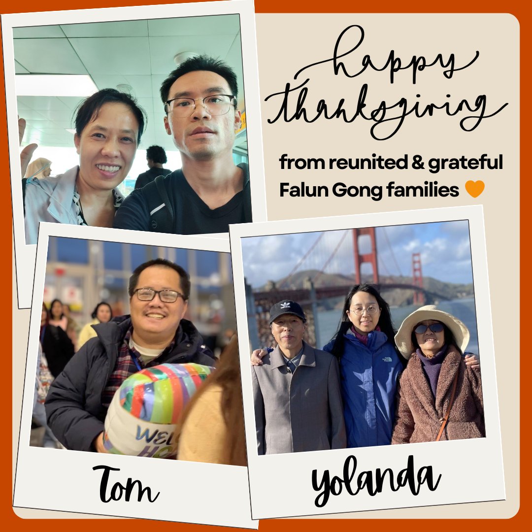 Most Falun Gong families can’t reunite but this Thanksgiving one family is celebrating together for the first time in over 10 years. 

For not giving up his faith, Tom endured years of forced labor and spent a decade in exile as a UNHCR-recognized refugee. 

This year, he finally