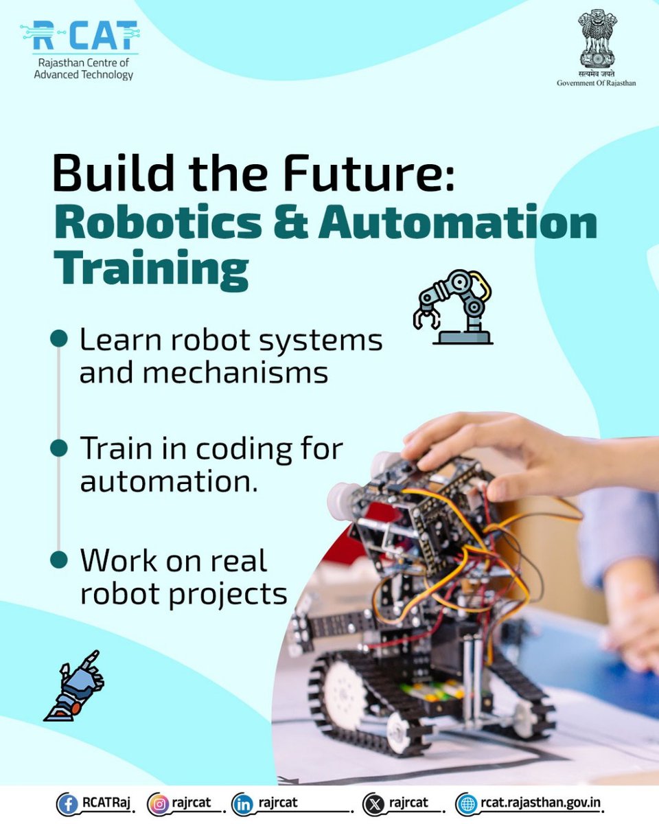 rajrcat's tweet image. Gain skills in robotics, automation and coding with hands-on, project-based learning.
#Rcat #Robotics