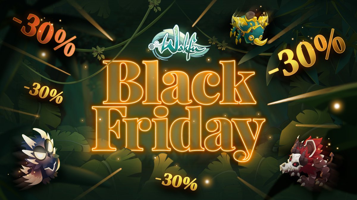 😎 Black Friday is back with slashed prices, reduced rates, and drastically lower offers!

🛒 Head to the WAKFU shop from November 27th to December 2nd to grab services and bundles!

🔗wakfu.com/en/mmorpg/news…