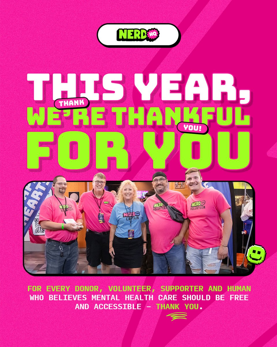 nerdhqofficial's tweet image. This time of year reminds us how grateful we are for you — our community.

Because of your support, people across the country have access to FREE therapy and mental health resources. 💚

Thank you for showing up, sharing, donating, and believing that everyone deserves care.