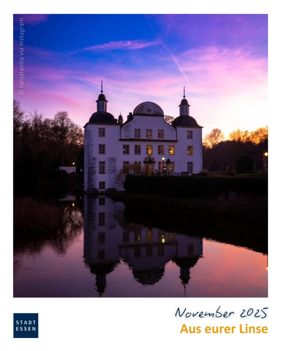 Essen_Ruhr's tweet image. #AuseuererLinse ‒ November: Schonmal den Sonnenuntergang am Schloß Borbeck erlebt? 🎴 
Wir finden es einfach traumhaft und dieses Bild ist ganz klar unser Favorit des Monat! 😍
Danke an Tanja Tanita für das Bild! 🙌 
#essenruhr #stadtessen #schloßborbeck
