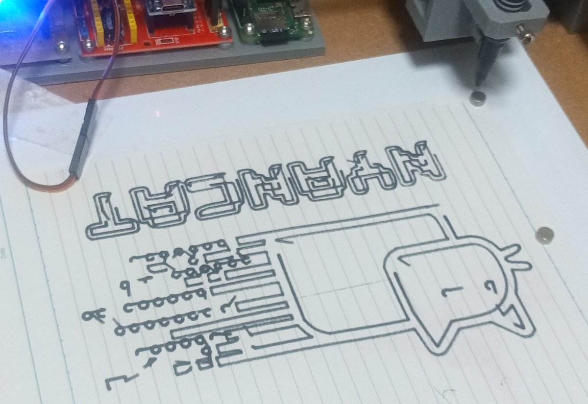 HeavyMoon9's tweet image. 大体できた．あとちょっとチューニングすればよくなりそう．
#penplotter