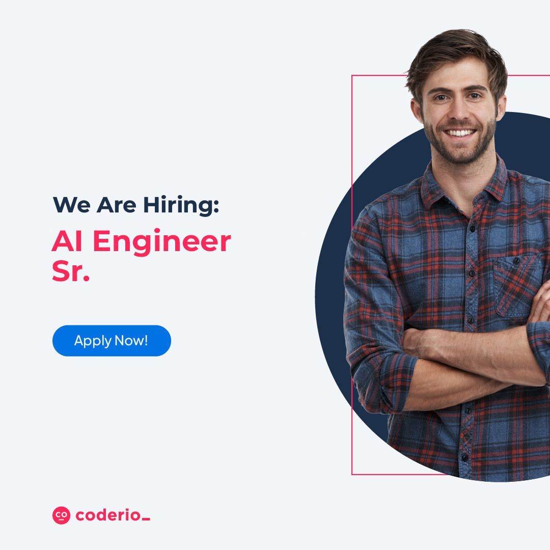 coderio_'s tweet image. #WeAreHiring 💥At #Coderio, we’re looking for a Senior #AIEngineer to design and implement intelligent solutions that push the boundaries of technology📩 Send now your CV to talent@coderio.com and help us shape the future with AI! #talent #WeLoveRemote #AIEngineer