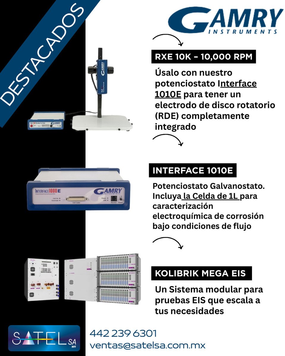 SATELSA's tweet image. #potenciostato #EIS #satelsa #gamry #discorotatorio #celdaelectroquimica #corrosión
