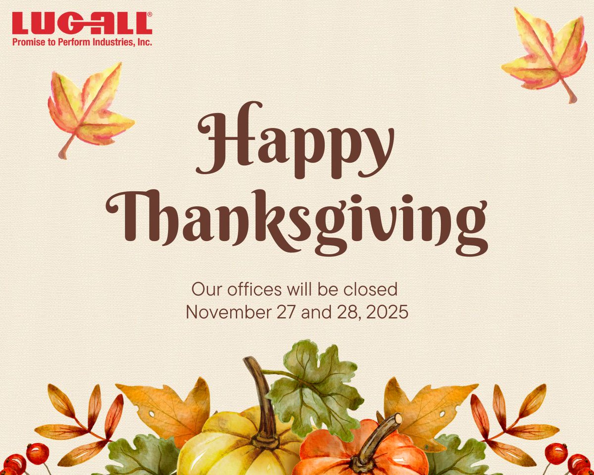 LUG_ALL's tweet photo. 🦃 Happy Thanksgiving from all of us! Today, we pause to give thanks, for our team, our customers, and the partnerships that make our work meaningful. May your day be filled with warmth, gratitude, and good company.  #lugall #cablehoists #webstraphoists #winchhoists https://t.co/DwPLRVcs4W
