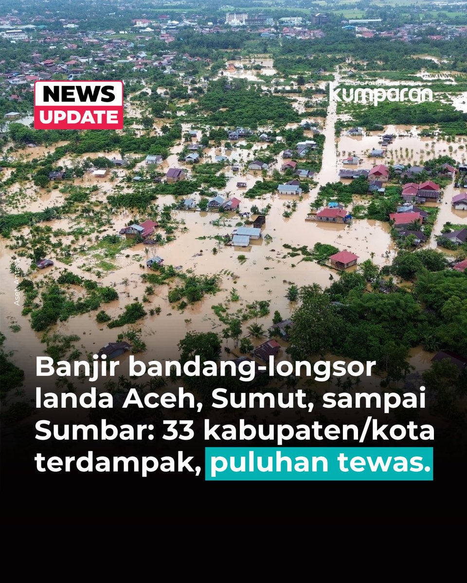 Innalilahi wa innailaihi raji'un 
Turut berduka cita untuk banjir bandang serta longsor yang saat ini menerjang Aceh, Sumatera Utara dan Sumatera Barat. 🥀🤲🏽

📸 <a href="/kumparan/">kumparan</a>

#PrayForSumatera
#PrayForIndonesia